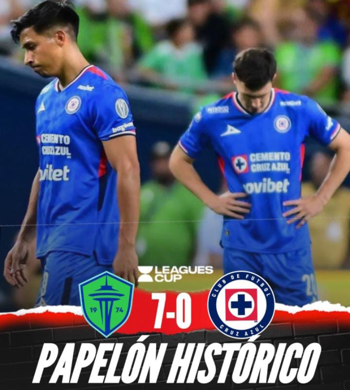 SOUNDERS HUMILLA A CRUZ AZUL 7-0 EN LEAGUES CUP
