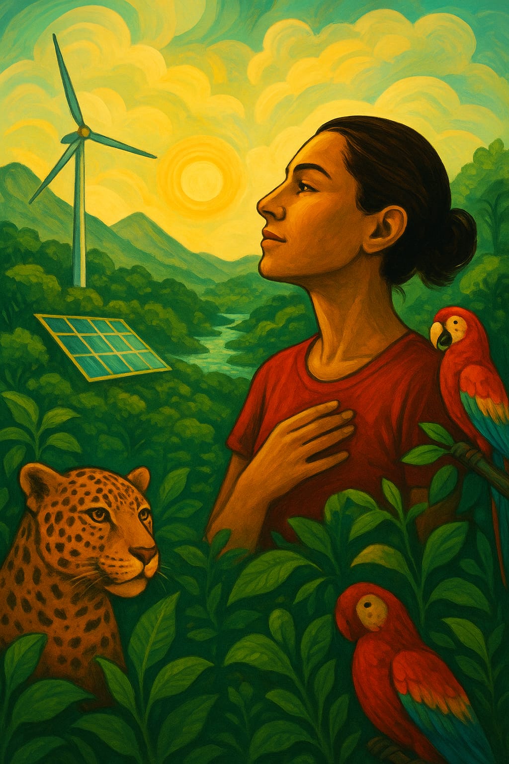 Claudia Sheinbaum y la Selva Maya: un futuro solarpunk en construcción