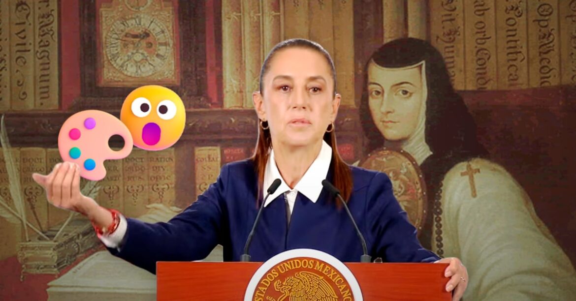Sheinbaum defiende imagen de Sor Juana por IA al señalar que no existen retratos auténticos