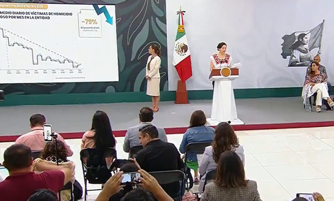 Reporta gobierno federal reducción del 79% en homicidios dolosos en Quintana Roo