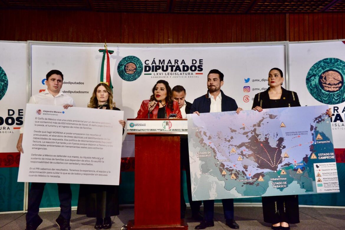 Derrame de petróleo en el Golfo de México afecta más de 600 km de costa; diputados presentan denuncia ante FGR