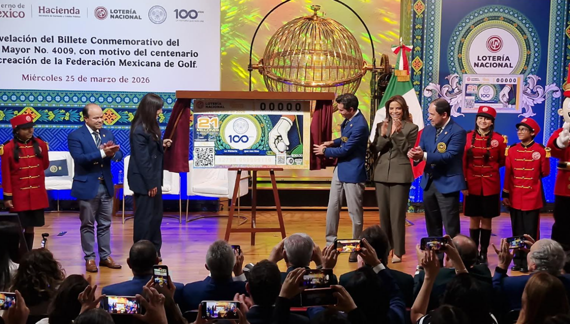 Conmemora Federación Mexicana de Golf su centenario con billete especial de la Lotenal