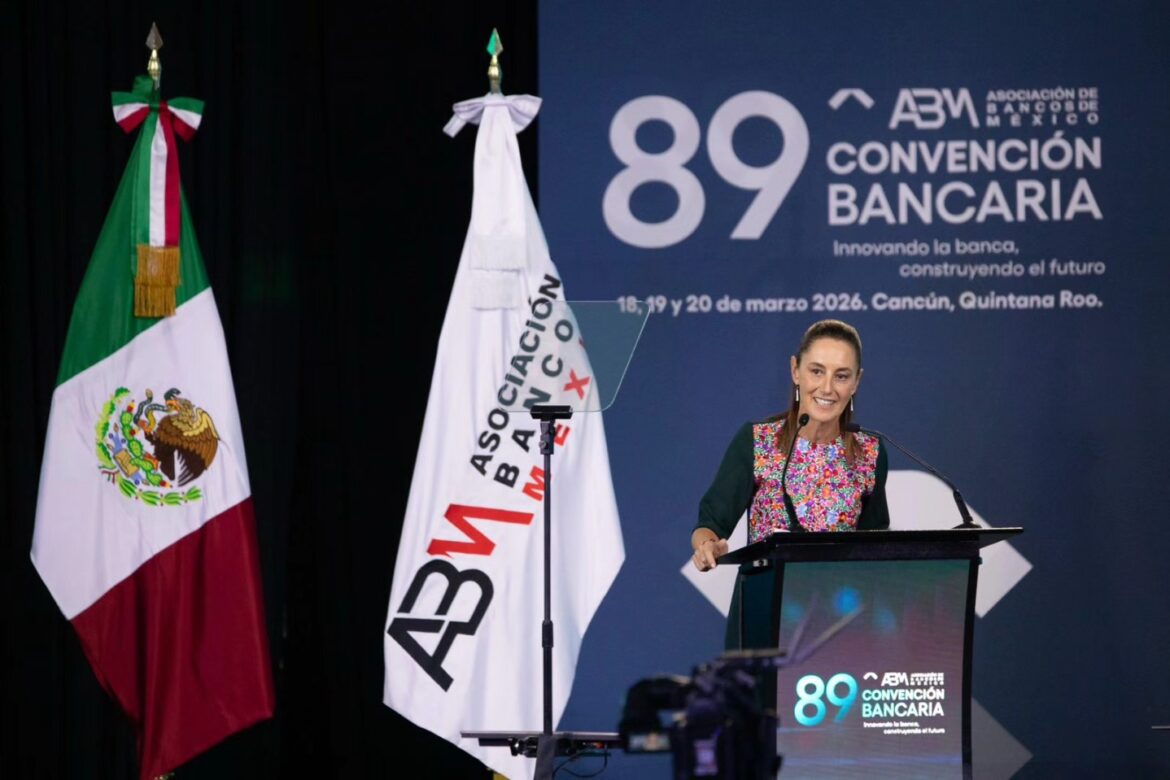 Presenta Sheinbaum Plan México en Convención Bancaria; fija meta de crédito al 45% del PIB