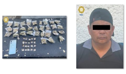 Detienen a presunto integrante de ‘Los Oaxacos’ en Álvaro Obregón con droga y vinculado a abandono de cuerpo