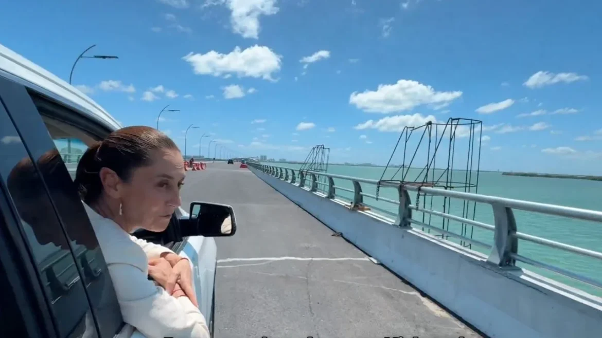 Sheinbaum declara tres primeros destinos de turismo comunitario y supervisa puente Nichupté en Quintana Roo