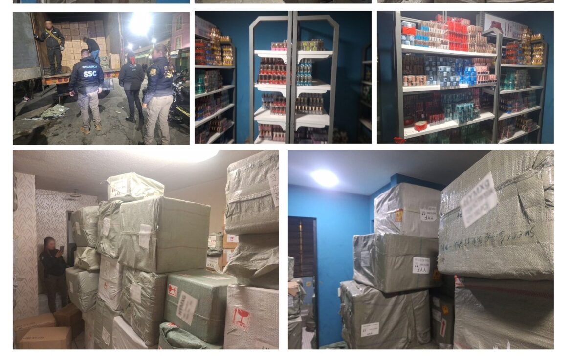 Decomisan 79 toneladas de mercancía ilegal en el Centro Histórico de la CDMX