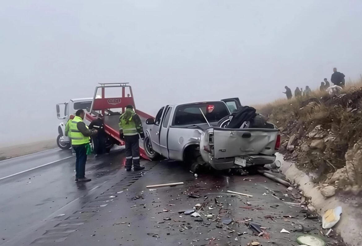 Reportan accidentes múltiples en la Carretera Federal 57 con lesionados y cierre vial