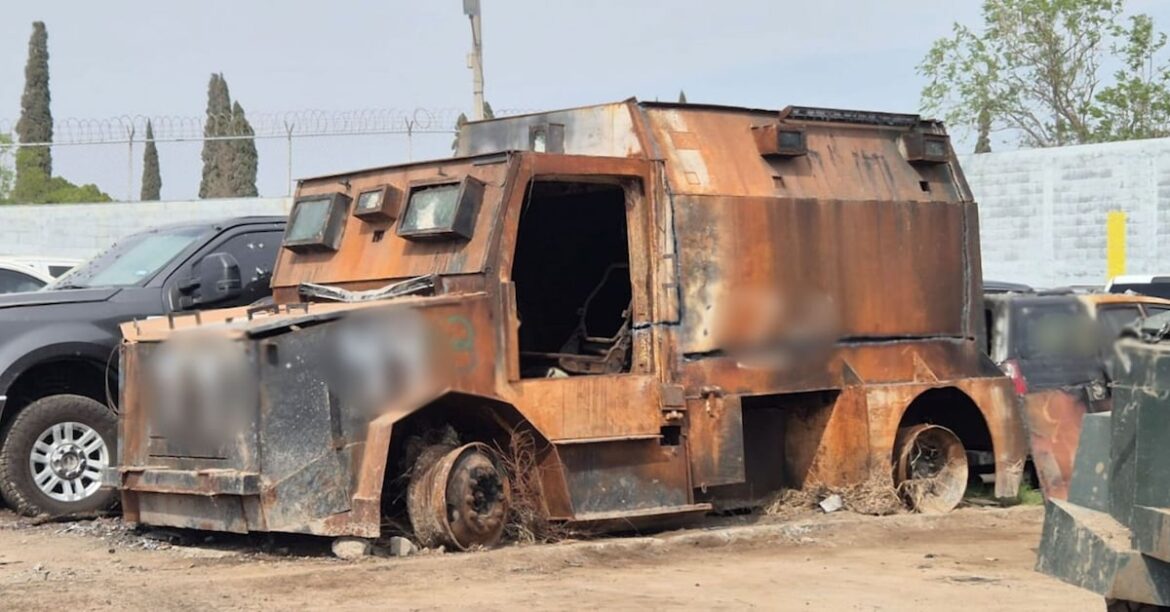 FGR destruye 18 vehículos con blindaje artesanal del grupo ‘Monstruos’ en Tamaulipas