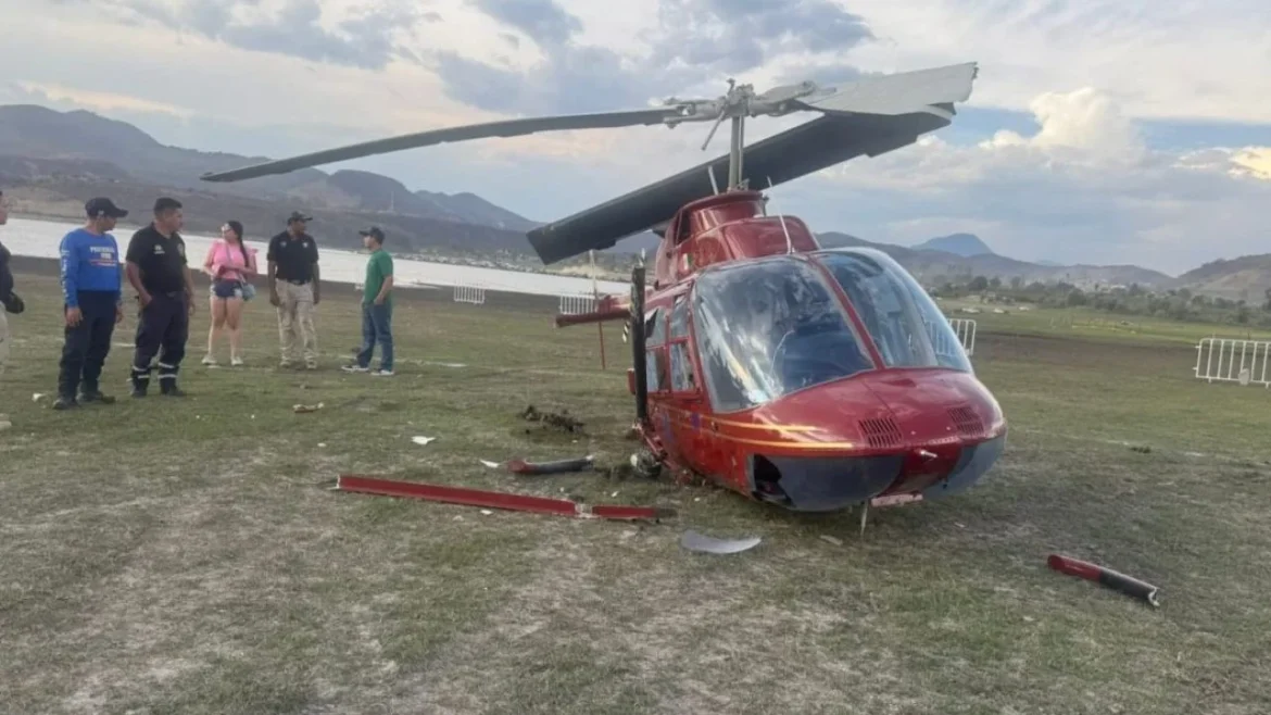 Helicóptero se desploma en presa El Bosque durante evento PresaFest 2026; hay tres lesionados