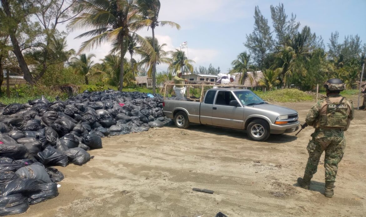 Marina aclara que bolsas en playas de Veracruz contenían sargazo y no chapopote