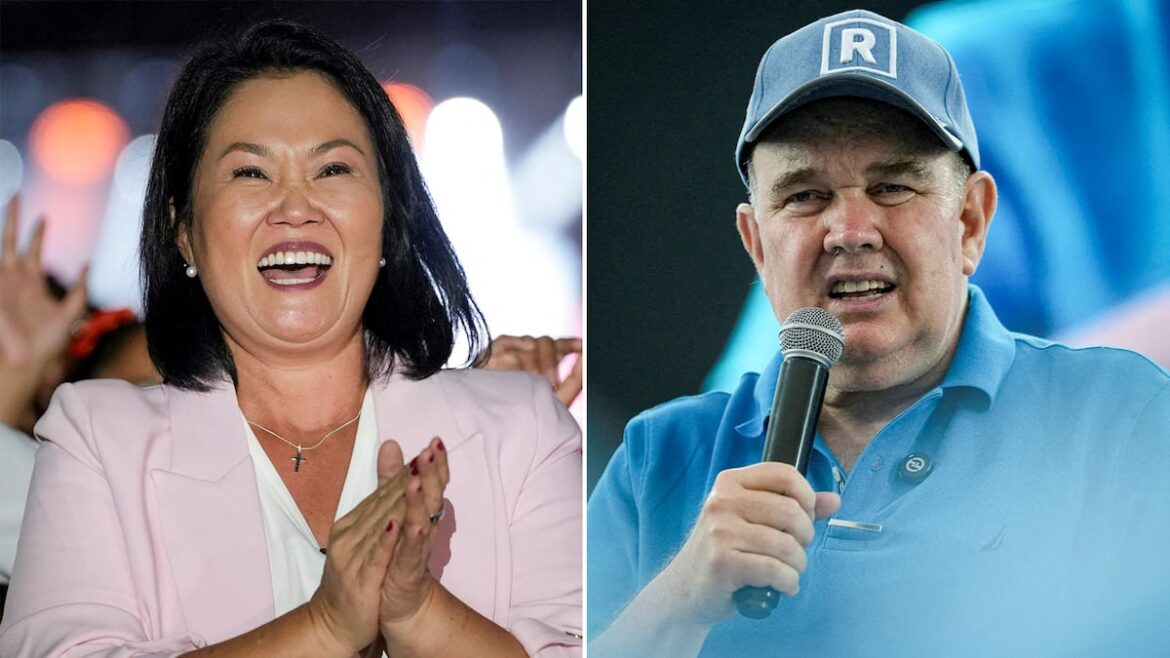 Keiko Fujimori y Rafael López Aliaga lideran recuento electoral en Perú