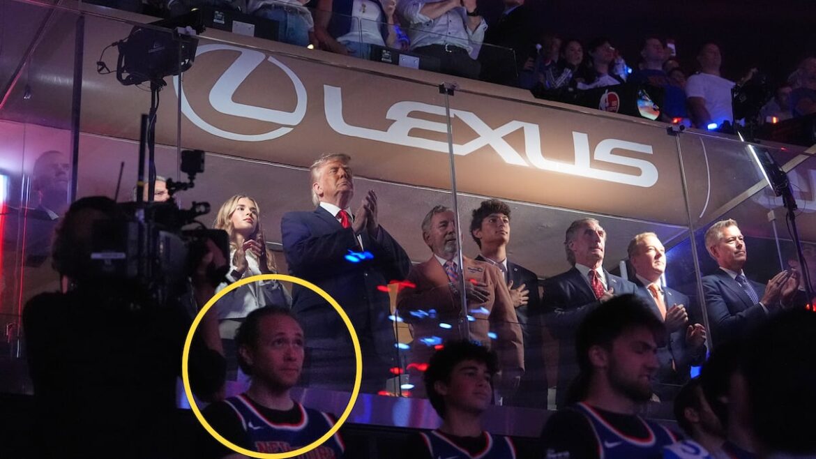 Identifican a jefe del SAT de Quintana Roo en finales de la NBA junto al palco de Donald Trump