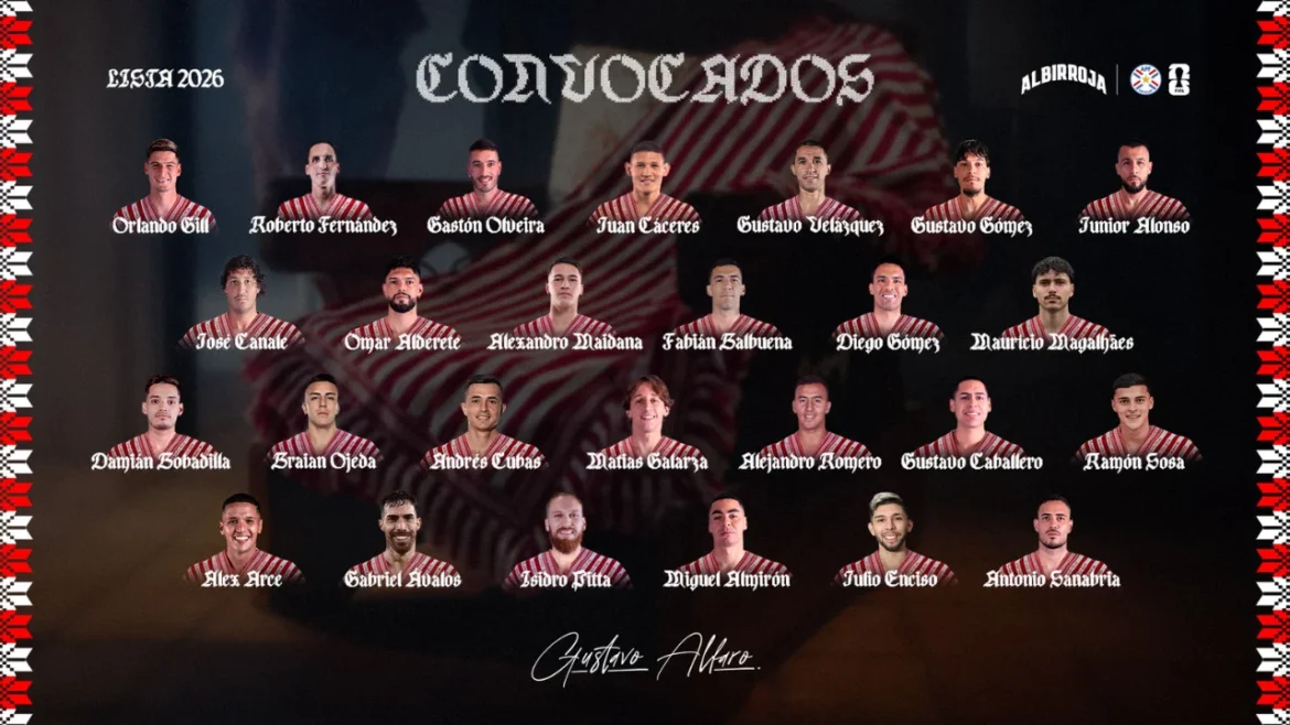 Gustavo Alfaro presenta la lista de 26 jugadores de Paraguay para el Mundial 2026
