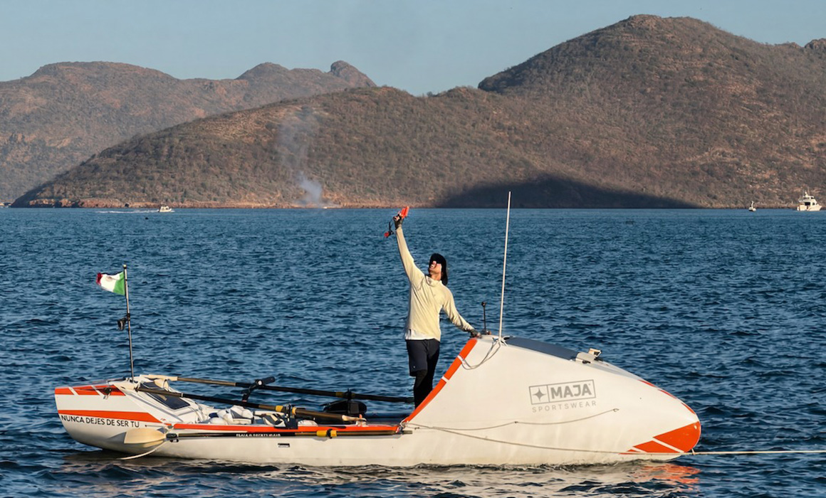Gerardo Orduño completa travesía de más de 250 km a remo cruzando el Mar de Cortés