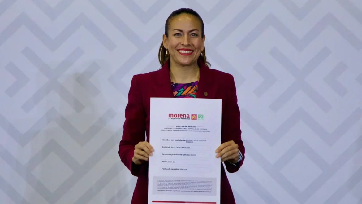 Milena Quiroga se registra como única mujer aspirante a la gubernatura de BCS por Morena