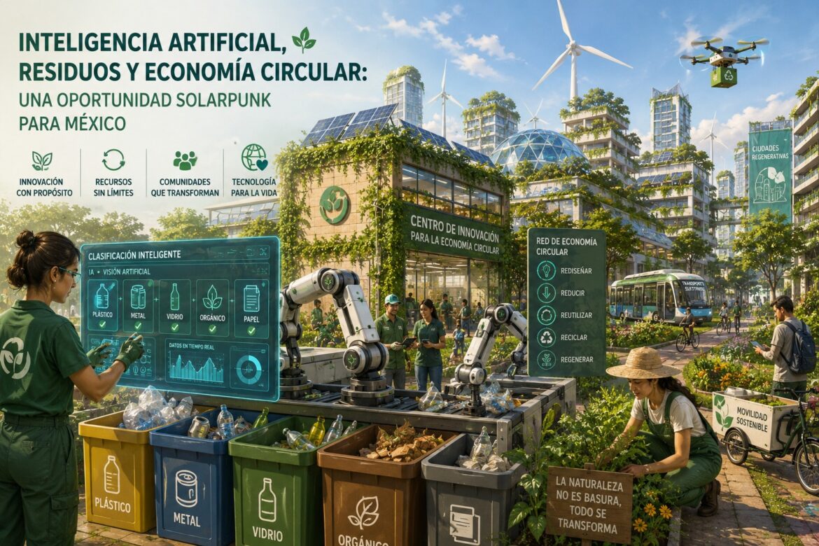 Inteligencia Artificial, residuos y economía circular: una oportunidad SOLARPUNK para México