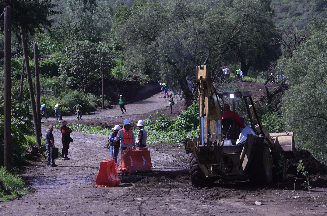Invierte CDMX 372 mdp en siete obras para evitar inundaciones en San Gregorio Atlapulco