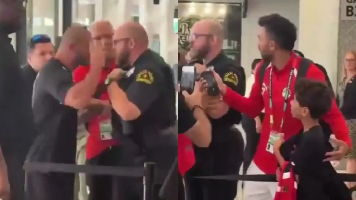 Miembro del cuerpo técnico de Egipto confronta a policía en Dallas por impedir foto a niño