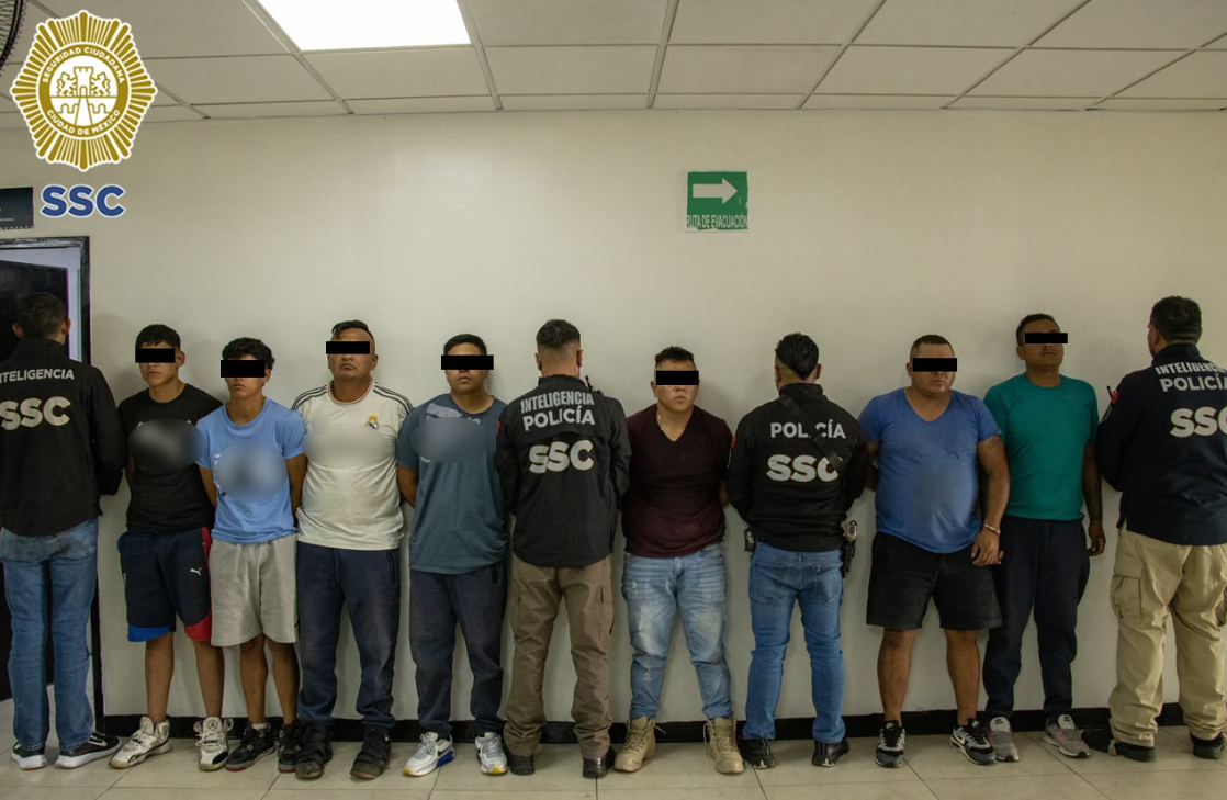 Detienen a siete personas por robo de mercancía en Iztapalapa