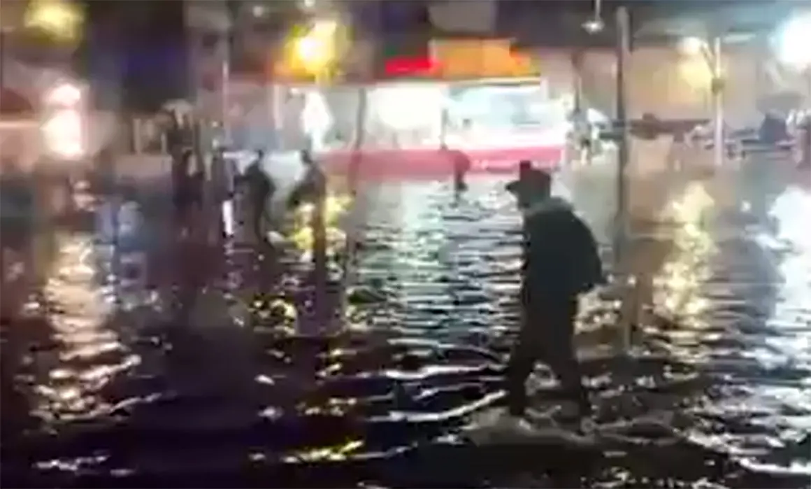 Inundaciones en paradero de Indios Verdes por lluvias intensas en zona norte de CDMX