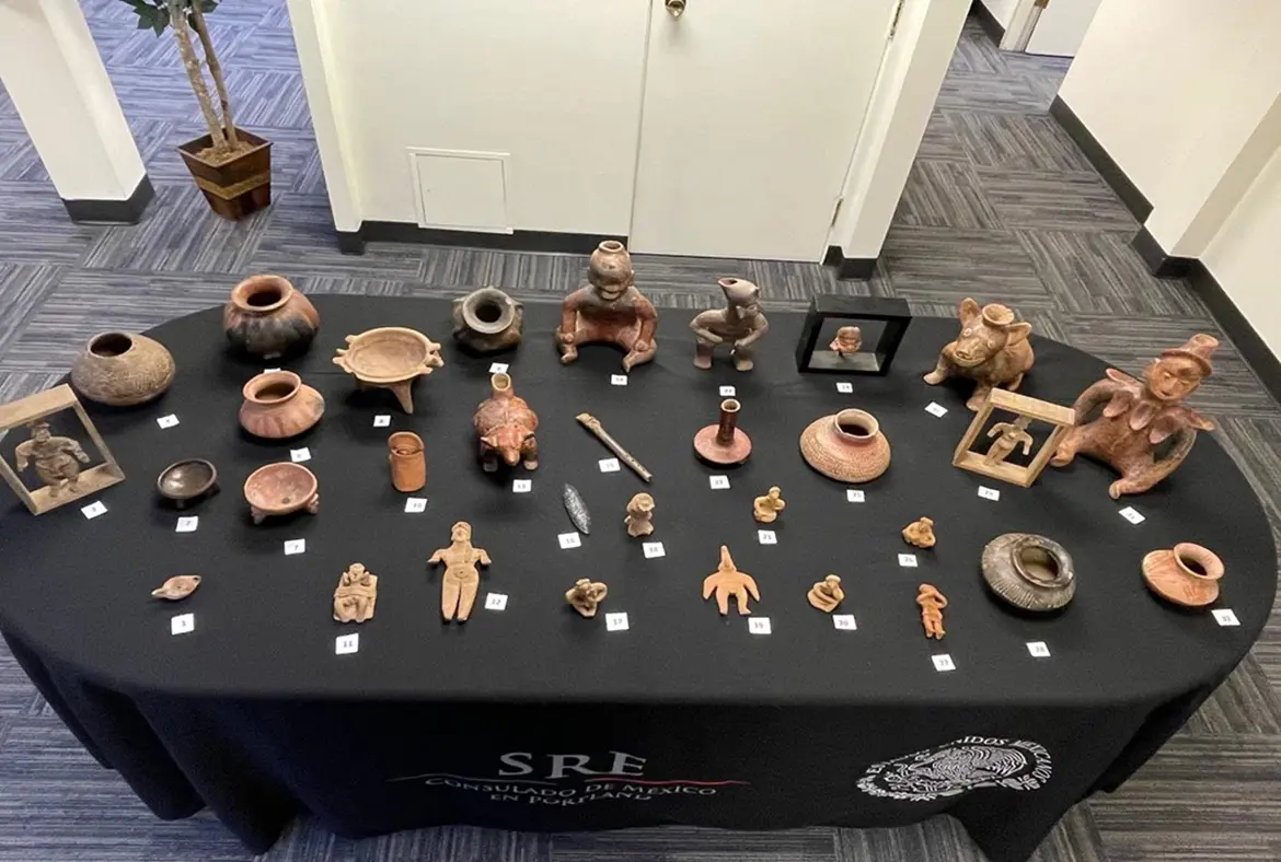 Repatrian a México tres piezas arqueológicas prehispánicas desde Nueva York