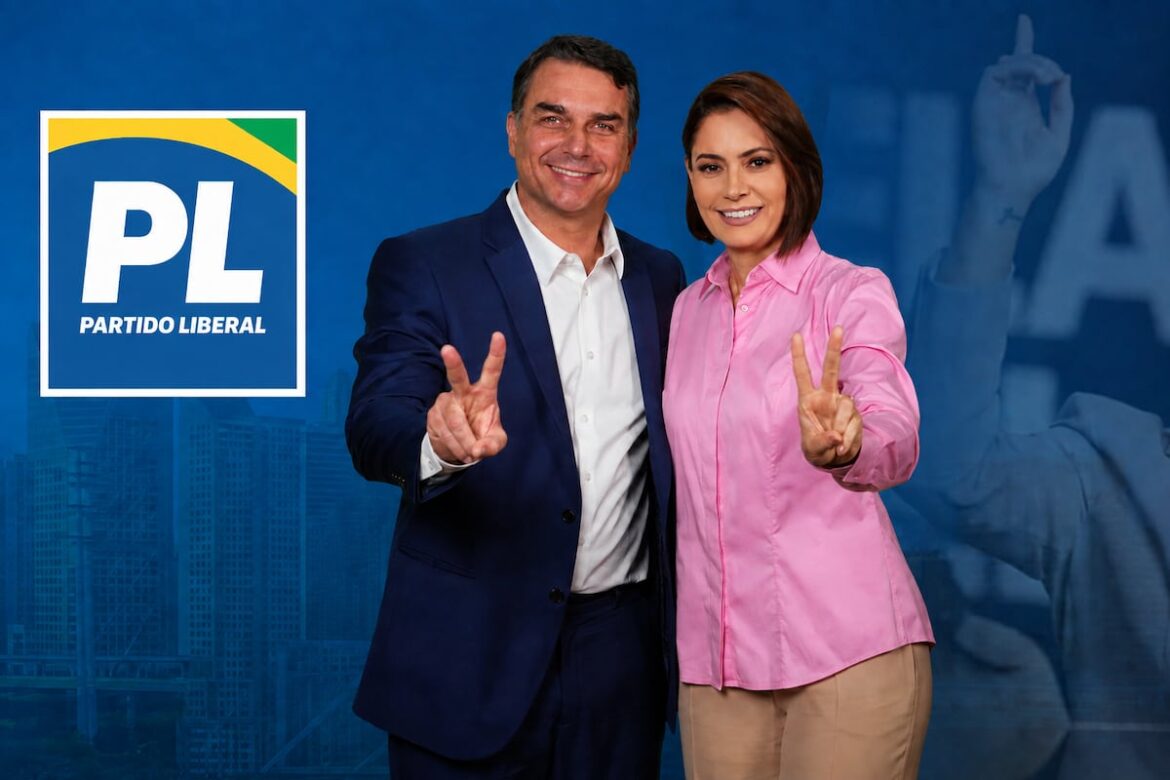 Michelle y Flávio Bolsonaro escenifican reconciliación en Brasilia a puertas de las elecciones