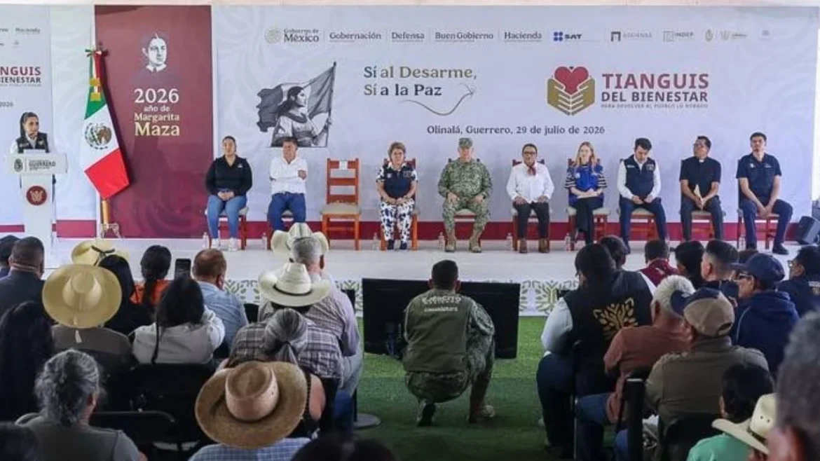 Implementan en Olinalá ‘Tianguis del Bienestar’ y jornada de desarme voluntario